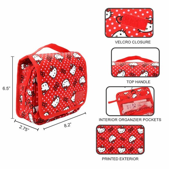 Hello Kitty Folding Hanging Travel Toiletry Bag - Picture 6 of 8